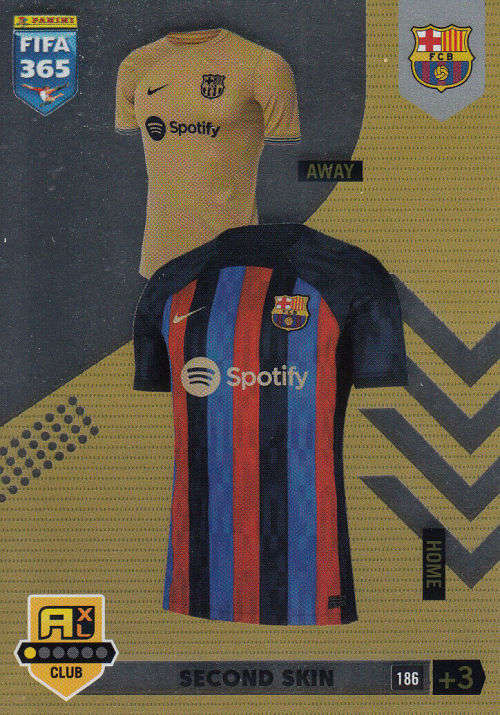 BARCELONA FC - PANINI `FIFA 365 COLLECTION` 2023 - `SECOND SKIN` FOIL TRADING CARD 186