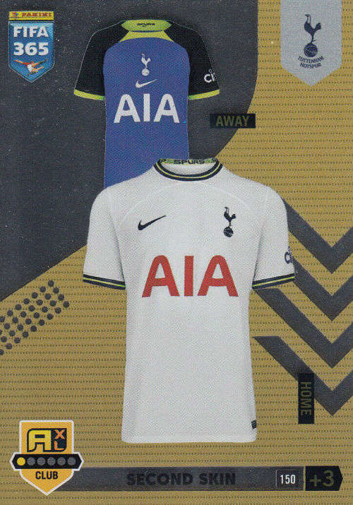TOTTENHAM HOTSPURS - PANINI `FIFA 365 COLLECTION` 2023 - `SECOND SKIN` FOIL TRADING CARD 150