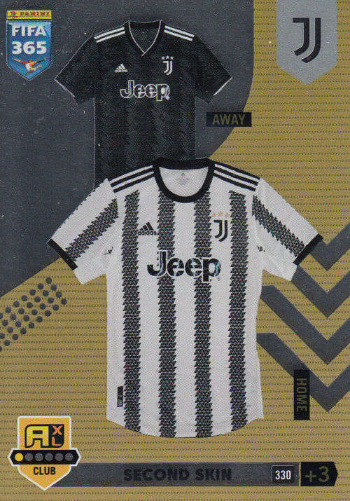 JUVENTUS - PANINI `FIFA 365 COLLECTION` 2023 - `SECOND SKIN` FOIL TRADING CARD 330