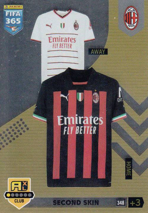 AC MILAN - PANINI `FIFA 365 COLLECTION` 2023 - `SECOND SKIN` FOIL TRADING CARD 348