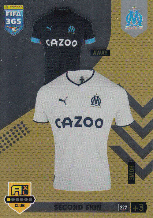 OLYMPIQUE DE MARSEILLE - PANINI `FIFA 365 COLLECTION` 2023 - `SECOND SKIN` FOIL TRADING CARD 222