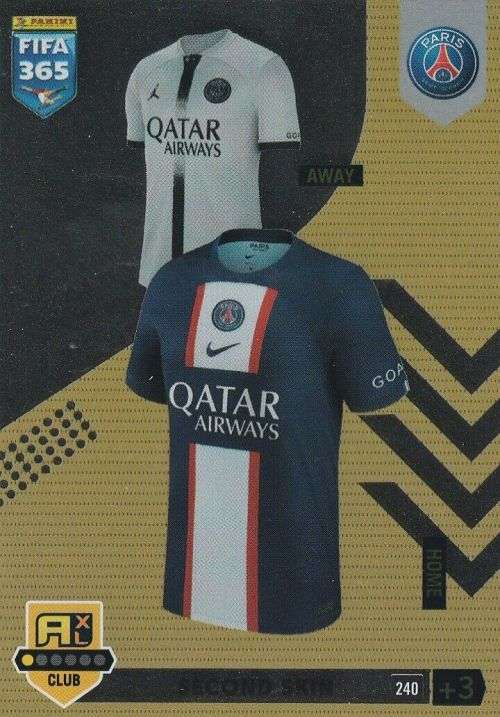 PARIS SAINT GERMAIN - PANINI `FIFA 365 COLLECTION` 2023 - `SECOND SKIN` FOIL TRADING CARD 240