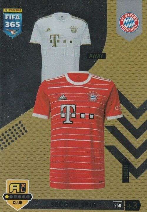 BAYERN MUNCHEN FC - PANINI `FIFA 365 COLLECTION` 2023 - `SECOND SKIN` FOIL TRADING CARD 258