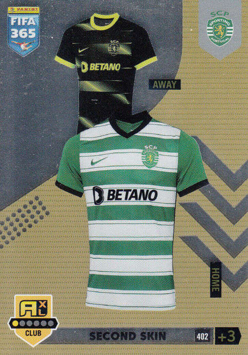 SPORTING FC - PANINI `FIFA 365 COLLECTION` 2023 - `SECOND SKIN` FOIL TRADING CARD 402