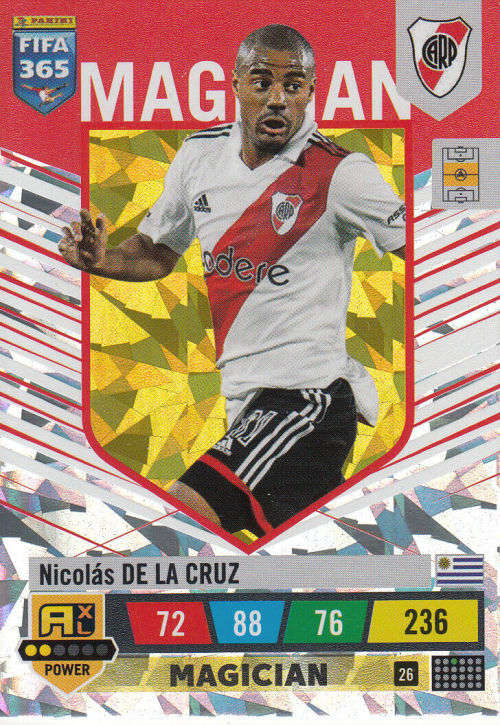 NICOLAS DE LA CRUZ - PANINI `FIFA 365 COLLECTION` 2023 - `MAGICIAN` FOIL TRADING CARD 26