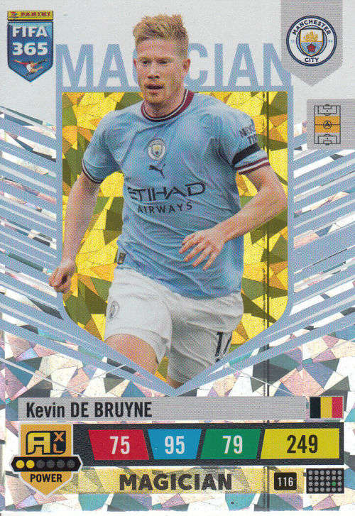 KEVIN DE BRUYNE - PANINI `FIFA 365 COLLECTION` 2023 - `MAGICIAN` FOIL TRADING CARD 116