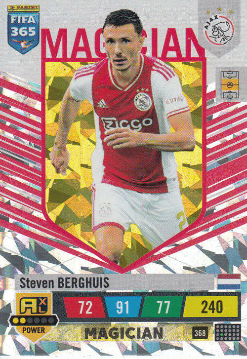 STEVEN BERGHUIS - PANINI `FIFA 365 COLLECTION` 2023 - `MAGICIAN` FOIL TRADING CARD 368