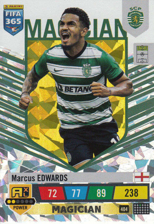 MARCUS EDWARDS - PANINI `FIFA 365 COLLECTION` 2023 - `MAGICIAN` FOIL TRADING CARD 404