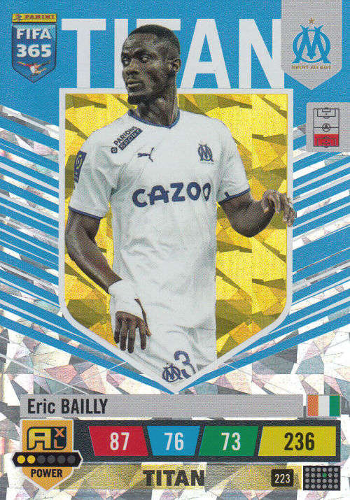 ERIC BAILLY - PANINI `FIFA 365 COLLECTION` 2023 - `TITAN` FOIL TRADING CARD 223