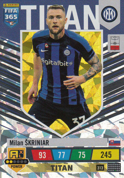 MILAN SKRINIAR - PANINI `FIFA 365 COLLECTION` 2023 - `TITAN` FOIL TRADING CARD 313