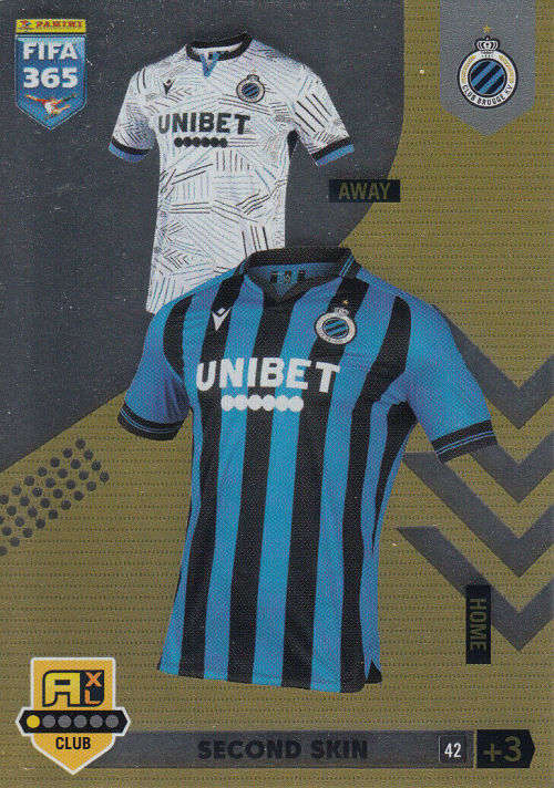 CLUB BRUGGE KV - PANINI `FIFA 365 COLLECTION` 2023 - `SECOND SKIN` FOIL TRADING CARD 42