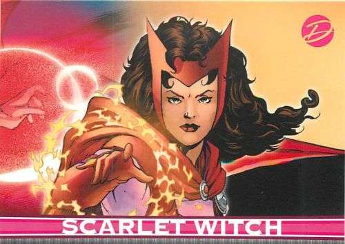SCARLET WITCH - MARVEL `DANGEROUS DIVAS` 2011 Series I - PARALLEL `FOIL` TRADING CARD 65