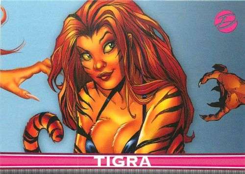 TIGRA - MARVEL `DANGEROUS DIVAS` 2011 Series I - PARALLEL `FOIL` TRADING CARD 56
