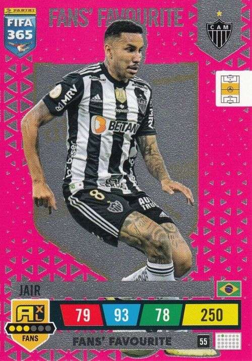 JAIR - PANINI `FIFA 365 COLLECTION` 2023 - `FANS FAVORITE` FOIL TRADING CARD 55