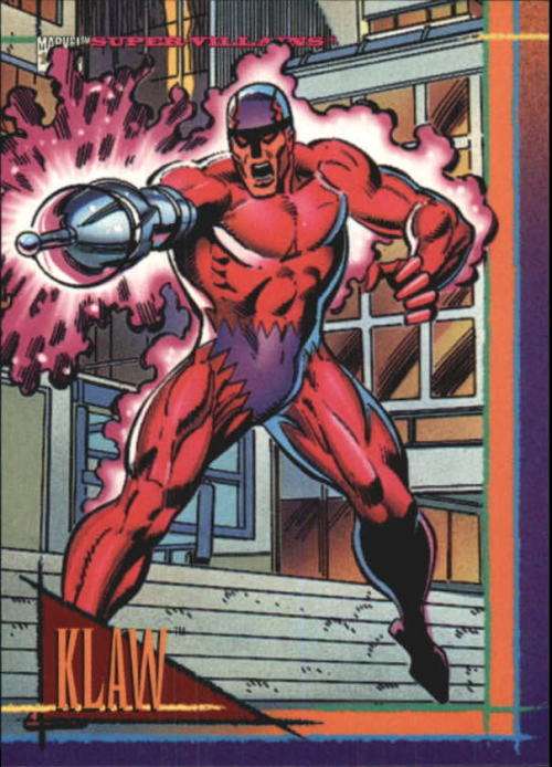 KLAW - MARVEL UNIVERSE 1993 TRADING CARD 81