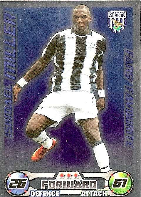 ISHMAEL MILLER - TOPPS`MATCH ATTAX EXTRA`2008/09 -`FANS FAVOURITE` FOIL TRADING CARD