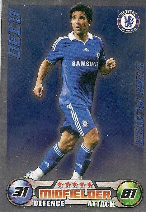 DECO - TOPPS`MATCH ATTAX`2008/09 - `STAR PLAYER` FOIL TRADING CARD