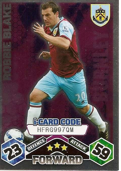 ROBBIE BLAKE - TOPPS`MATCH ATTAX EXTRA`2009/10 - FOIL `I CARD` TRADING CARD