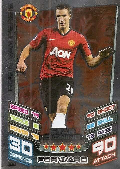 ROBIN VAN PERSIE - TOPPS `MATCH ATTAX` 2012/2013 - FOIL `STAR SIGNING` TRADING CARD
