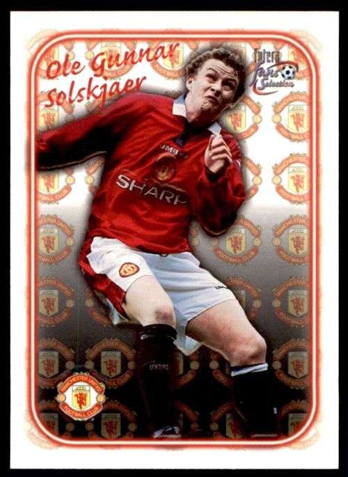 OLE GUNNAR SOLSKJAER - MAN. UNITED `Futera Fans Selection 1997`  - `EMBOSSED` TRADING CARD SE8