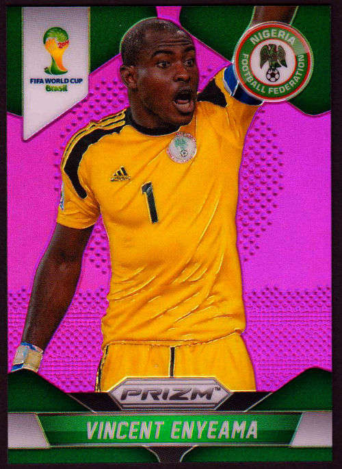 VINCENT ENYEAMA  - WORLD CUP 2014 PANINI `PRIZM` - PURPLE PLAID `BASE `PRIZM CARD 150 - (83 of 99)