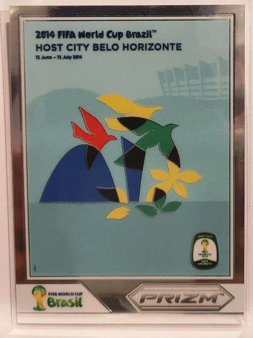 WORLD CUP 2014 PANINI `PRIZM` - BELO HORIZONTE `HOST CITY` PRIZM CARD 1