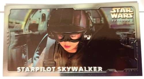 LUKE SKYWALKER - STAR WARS `EPISODE 1` WIDEVISION by TOPPS - RARE `CHROME` INSERT CARD HE5