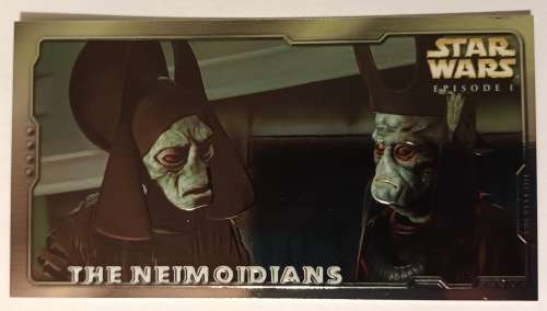 THE NEIMOIDIANS - STAR WARS `EPISODE 1` WIDEVISION by TOPPS - RARE `CHROME` INSERT CARD HE1