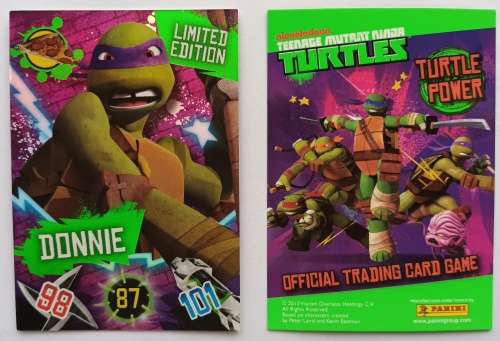 DONATELLO - PANINI `TEENAGE MUTANT NINJA TURTLES` 2013 COLLECTION - RARE `LIMITED EDITION` CARD