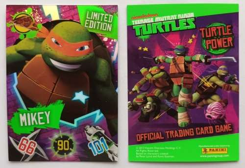 MICHAELANGELO - PANINI `TEENAGE MUTANT NINJA TURTLES` 2013 COLLECTION - RARE `LIMITED EDITION` CARD
