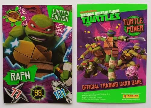 RAPHAEL - PANINI `TEENAGE MUTANT NINJA TURTLES` 2013 COLLECTION - RARE `LIMITED EDITION` CARD