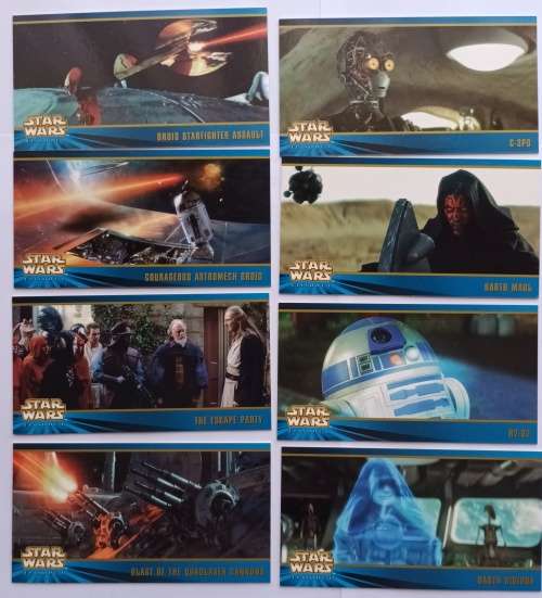 STAR WARS `EPISODE 1` WIDEVISION by TOPPS - COMPLETE `WIDEVISION` 80 TRADING CARD SET