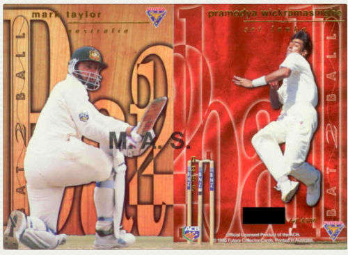 MARK TAYLOR/WICKRAMASINGHE - 96 FUTERA CRICKET - `BAT to BALL` FOIL CARD B2B3  of 4500