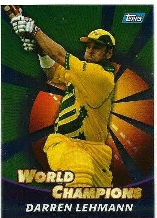 DARREN LHEMAN - 2000 TOPPS CRICKET COLLECTION  - ` WORLD CHAMPIONS`GOLD FOIL TRADING CARD W1
