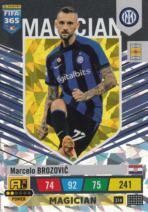 MARCELO BROZOVIC - PANINI `FIFA 365 COLLECTION` 2023 - `MAGICIAN` FOIL TRADING CARD 314