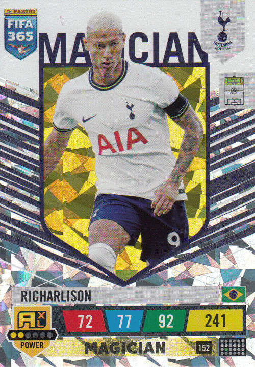 RICHARLISON - PANINI `FIFA 365 COLLECTION` 2023 - `MAGICIAN` FOIL TRADING CARD 152