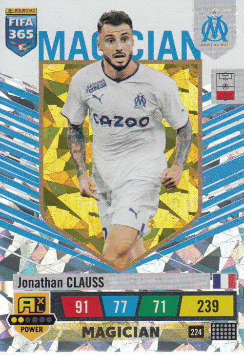 JONATHAN CLAUSS - PANINI `FIFA 365 COLLECTION` 2023 - `MAGICIAN` FOIL TRADING CARD 224