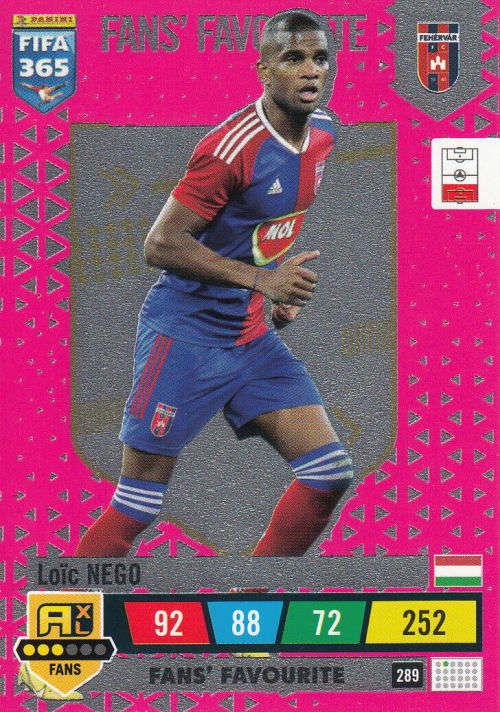 LOIC NEGO - PANINI `FIFA 365 COLLECTION` 2023 - `FANS FAVORITE` FOIL TRADING CARD 289