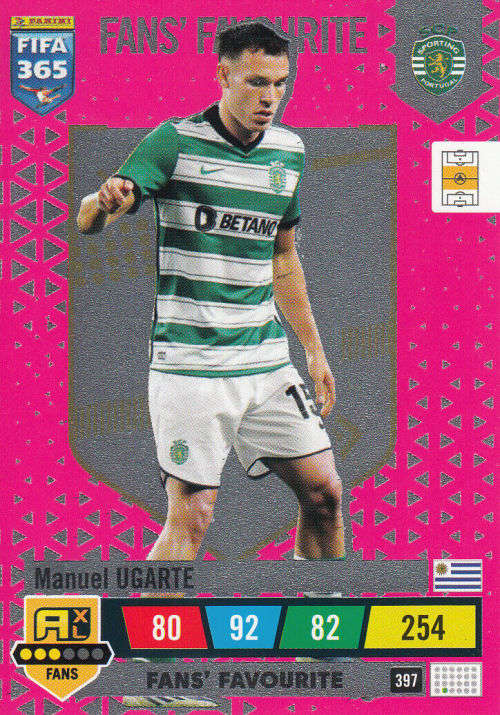 MANUEL UGARTE - PANINI `FIFA 365 COLLECTION` 2023 - `FANS FAVORITE` FOIL TRADING CARD 397