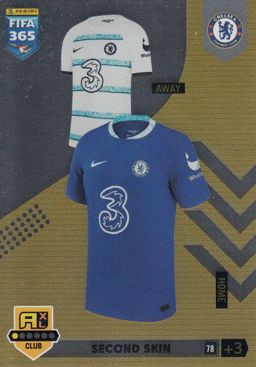 CHELSEA FC - PANINI `FIFA 365 COLLECTION` 2023 - `SECOND SKIN` FOIL TRADING CARD 78
