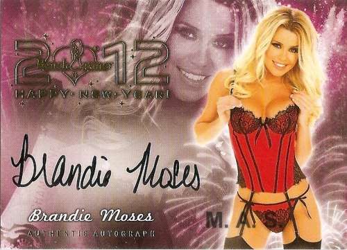 BRANDI MOSES - BENCHWARMER 2012 SERIES  - CERTIFIED `AUTOGRAPH` TRADING CARD
