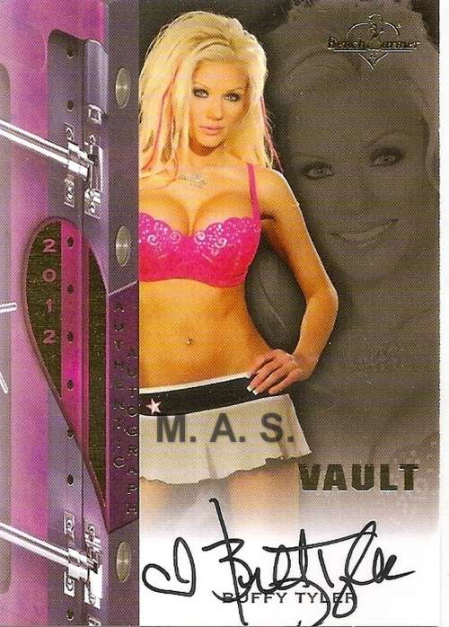 BUFFY TYLER - BENCHWARMER VAULT 2012 SERIES  - CERTIFIED `AUTOGRAPH` TRADING CARD