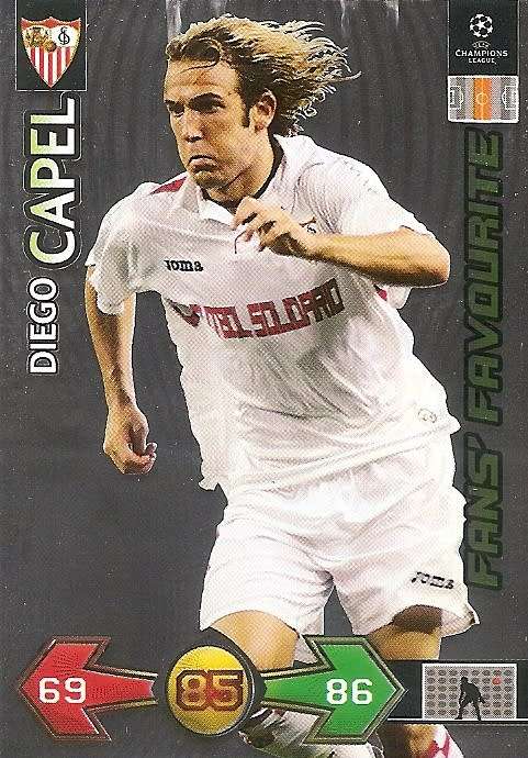 DIEGO CAPEL - PANINI `CHAMPIONS LEAGUE S/STRIKES 2009/10` - FOIL `FANS FAVOURITE` TRADING CARD