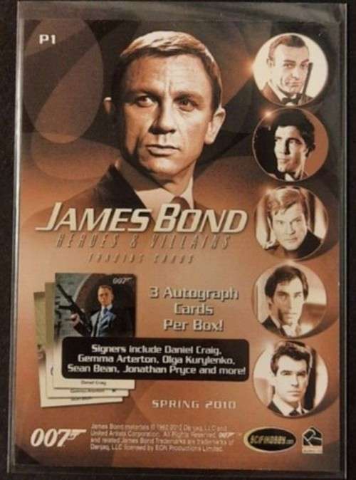 JAMES BOND `007 HEROES and VILLAINS` - MOVIE TRADING CARDS - PROMO TRADING CARD P1