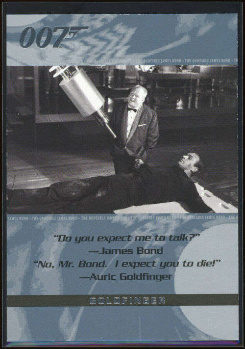 JAMES BOND `GOLDFINGER` - MOVIE TRADING CARDS - PROMO TRADING CARD P1