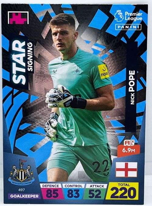 NICK POPE - PANINI  English Premier League 2022/23 - `STAR SIGNING` TRADING CARD 497