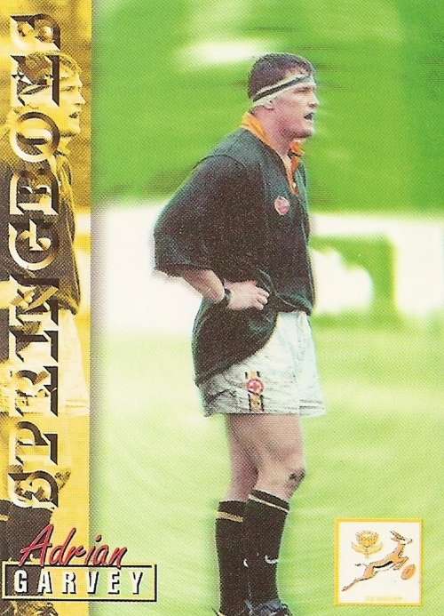 ADRIAN GARVEY - RUGBY 1997 COLLECTION by PANINI - `BASE` TRADING CARD 6