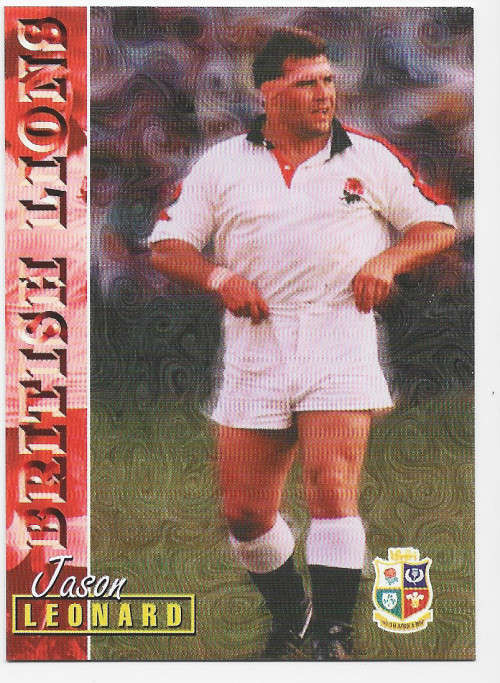 JASON LEONARD - RUGBY 1997 COLLECTION by PANINI - VERY RARE `BASE` TRADING CARD 89