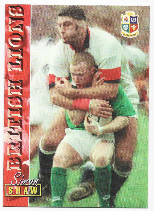 SIMON SHAW - RUGBY 1997 COLLECTION by PANINI - VERY RARE `BASE` TRADING CARD 93