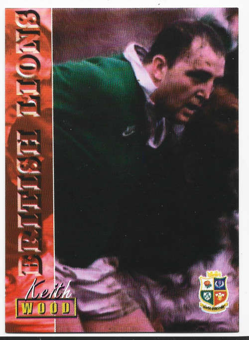 KEITH WOOD - RUGBY 1997 COLLECTION by PANINI - VERY RARE `BASE` TRADING CARD 100